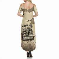 Personalized Jimothy the Raccoon Summer Maxi Dress Midnight Snack Patrol
