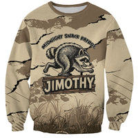 Personalized Jimothy the Raccoon Sweatshirt Midnight Snack Patrol