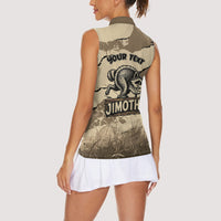 Personalized Jimothy the Raccoon Women Sleeveless Polo Shirt Midnight Snack Patrol