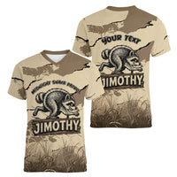 Personalized Jimothy the Raccoon Women V-Neck T-Shirt Midnight Snack Patrol