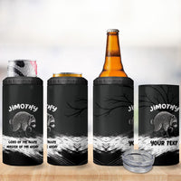 Personalized Jimothy Raccoon Seattle 2026 4 in 1 Can Cooler Tumbler Lord Of The Alley Master Of The Night