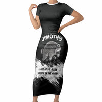 Personalized Jimothy Raccoon Seattle 2026 Short Sleeve Bodycon Dress Lord Of The Alley Master Of The Night