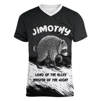 Personalized Jimothy Raccoon Seattle 2026 Women V-Neck T-Shirt Lord Of The Alley Master Of The Night