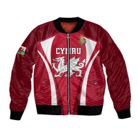 Wales Rugby Bomber Jacket Three Feathers Dragon 2023 World Cup - Wonder Print Shop