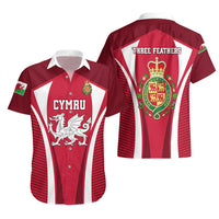 Wales Rugby Hawaiian Shirt Three Feathers Dragon 2023 World Cup - Wonder Print Shop