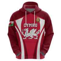 Wales Rugby Hoodie Three Feathers Dragon 2023 World Cup - Wonder Print Shop
