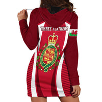 Wales Rugby Hoodie Dress Three Feathers Dragon 2023 World Cup - Wonder Print Shop
