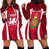 Wales Rugby Hoodie Dress Three Feathers Dragon 2023 World Cup - Wonder Print Shop