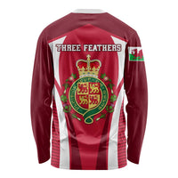 Wales Rugby Long Sleeve Shirt Three Feathers Dragon 2023 World Cup LT01