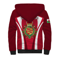 Wales Rugby Sherpa Hoodie Three Feathers Dragon 2023 World Cup - Wonder Print Shop