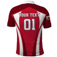 Custom Wales Rugby Polo Shirt Three Feathers Dragon 2023 World Cup - Wonder Print Shop