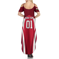 Custom Wales Rugby Summer Maxi Dress Three Feathers Dragon 2023 World Cup - Wonder Print Shop