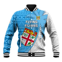 Fiji Rugby Baseball Jacket Come On Fijian Tapa Pattern - Wonder Print Shop