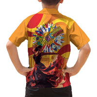 Hispanic Heritage Month Family Matching Off Shoulder Maxi Dress and Hawaiian Shirt Espana Flamenco - Wonder Print Shop