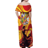Hispanic Heritage Month Family Matching Off Shoulder Maxi Dress and Hawaiian Shirt Espana Flamenco - Wonder Print Shop