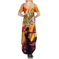 Hispanic Heritage Month Family Matching Summer Maxi Dress and Hawaiian Shirt Espana Flamenco - Wonder Print Shop