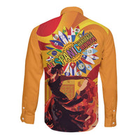 Hispanic Heritage Month Long Sleeve Button Shirt Espana Flamenco - Wonder Print Shop