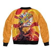 Hispanic Heritage Month Sleeve Zip Bomber Jacket Espana Flamenco - Wonder Print Shop