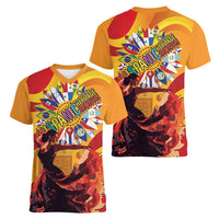 Hispanic Heritage Month Women V-Neck T-Shirt Espana Flamenco - Wonder Print Shop