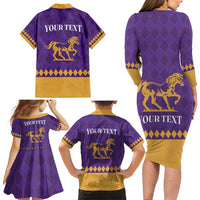Personalized Breeders Horse Racing 2025 Family Matching Long Sleeve Bodycon Dress and Hawaiian Shirt Del Mar Awaits - Wonder Print Shop