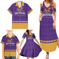 Personalized Breeders Horse Racing 2025 Family Matching Summer Maxi Dress and Hawaiian Shirt Del Mar Awaits - Wonder Print Shop