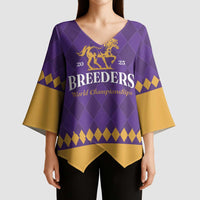 Personalized Breeders Horse Racing 2025 Kimono Sleeve Blouse Del Mar Awaits - Wonder Print Shop