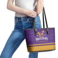 Personalized Breeders Horse Racing 2025 Leather Tote Bag Del Mar Awaits - Wonder Print Shop