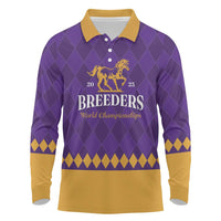 Personalized Breeders Horse Racing 2025 Long Sleeve Polo Shirt Del Mar Awaits - Wonder Print Shop
