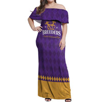 Personalized Breeders Horse Racing 2025 Off Shoulder Maxi Dress Del Mar Awaits - Wonder Print Shop