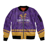 Personalized Breeders Horse Racing 2025 Sleeve Zip Bomber Jacket Del Mar Awaits - Wonder Print Shop