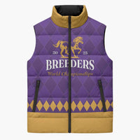 Personalized Breeders Horse Racing 2025 Sleeveless Puffer Jacket Del Mar Awaits - Wonder Print Shop