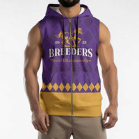 Personalized Breeders Horse Racing 2025 Sleeveless Zip Hoodie Del Mar Awaits - Wonder Print Shop