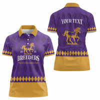 Personalized Breeders Horse Racing 2025 Women Polo Shirt Del Mar Awaits - Wonder Print Shop