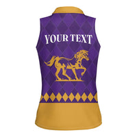 Personalized Breeders Horse Racing 2025 Women Sleeveless Polo Shirt Del Mar Awaits - Wonder Print Shop