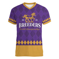 Personalized Breeders Horse Racing 2025 Women V-Neck T-Shirt Del Mar Awaits - Wonder Print Shop