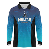 Custom Multan Cricket Long Sleeve Polo Shirt Sultan Dreams Do Come True - Wonder Print Shop