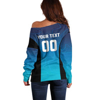 Custom Multan Cricket Off Shoulder Sweater Sultan Dreams Do Come True - Wonder Print Shop