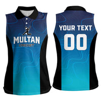 Custom Multan Cricket Women Sleeveless Polo Shirt Sultan Dreams Do Come True - Wonder Print Shop