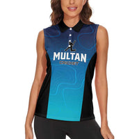Custom Multan Cricket Women Sleeveless Polo Shirt Sultan Dreams Do Come True - Wonder Print Shop