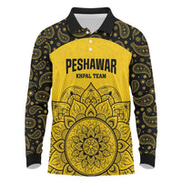 Custom Peshawar Cricket Long Sleeve Polo Shirt Hum Zalmi Hum Peshawar - Wonder Print Shop