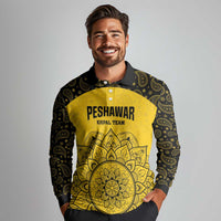 Custom Peshawar Cricket Long Sleeve Polo Shirt Hum Zalmi Hum Peshawar - Wonder Print Shop