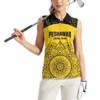 Custom Peshawar Cricket Women Sleeveless Polo Shirt Hum Zalmi Hum Peshawar - Wonder Print Shop