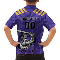 Custom Quetta Cricket Gladiators Kid Hawaiian Shirt One Force Purple Force - Wonder Print Shop