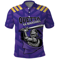 Custom Quetta Cricket Gladiators Polo Shirt One Force Purple Force - Wonder Print Shop