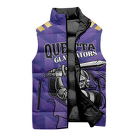 Custom Quetta Cricket Gladiators Sleeveless Puffer Jacket One Force Purple Force - Wonder Print Shop