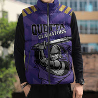 Custom Quetta Cricket Gladiators Sleeveless Puffer Jacket One Force Purple Force - Wonder Print Shop