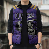 Custom Quetta Cricket Gladiators Sleeveless Puffer Jacket One Force Purple Force - Wonder Print Shop