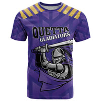 Custom Quetta Cricket Gladiators T Shirt One Force Purple Force - Wonder Print Shop