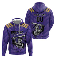 Custom Quetta Cricket Gladiators Zip Hoodie One Force Purple Force - Wonder Print Shop