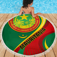 Mauritania Independence Day Beach Blanket Mauritanian Seal Special Version - Wonder Print Shop